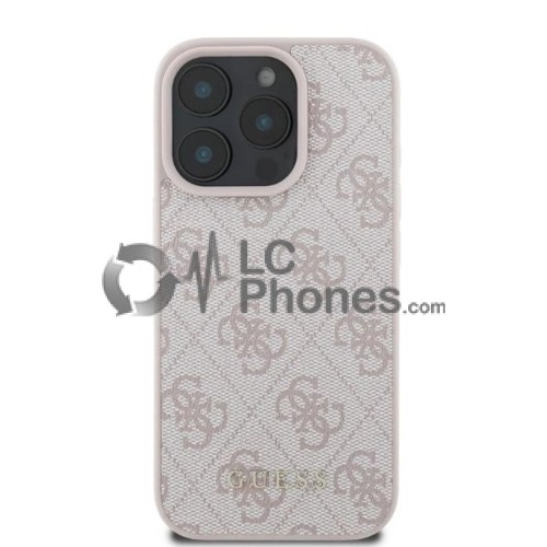iPhone 16 Pro Max - Guess 4G Classic Rigide Case Rose