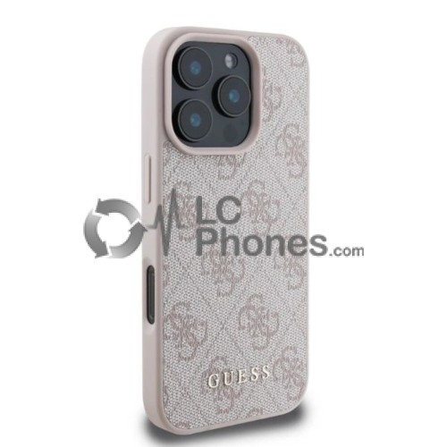 iPhone 16 Pro Max - Guess 4G Classic Rigide Case Rose