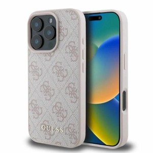 iPhone 16 Pro Max - Guess 4G Classic Rigide Case Rose