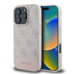 iPhone 16 Pro Max - Guess 4G Stripe Collection Case Rose