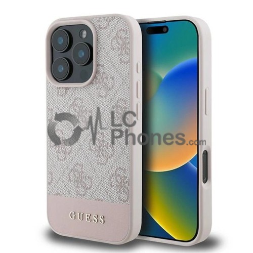 iPhone 16 Pro Max - Guess 4G Stripe Collection Case Rose