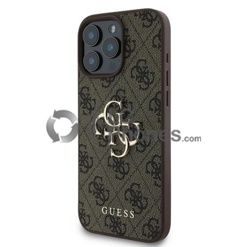 iPhone 16 Pro - Guess Hardcase 4G Big Metal Logo Grey