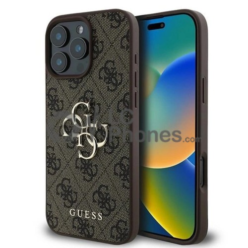 iPhone 16 Pro - Guess Hardcase 4G Big Metal Logo Grey