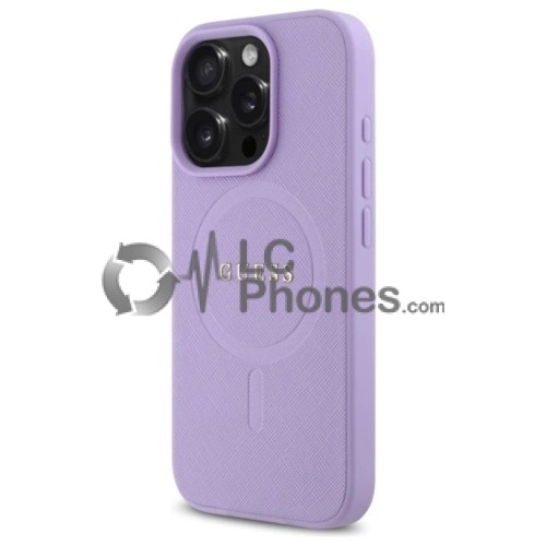 iPhone 16 Pro Max - Guess Hardcase Saffiano MagSafe Case Purple