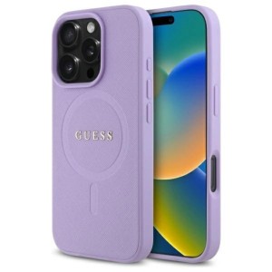 iPhone 16 Pro Max - Guess Hardcase Saffiano MagSafe Case Purple