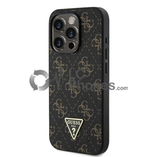 iPhone 16 Pro Max - Guess Hardcase New 4G Triangle Metal Logo Case Black
