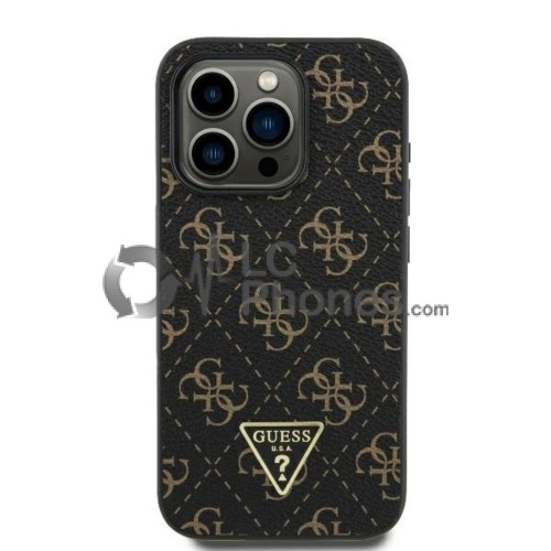 iPhone 16 Pro Max - Guess Hardcase New 4G Triangle Metal Logo Case Black