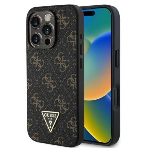 iPhone 16 Pro Max - Guess Hardcase New 4G Triangle Metal Logo Case Black