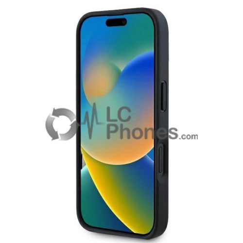 iPhone 16 Pro Max - Guess Hardcase New 4G Triangle Metal Logo Case Black