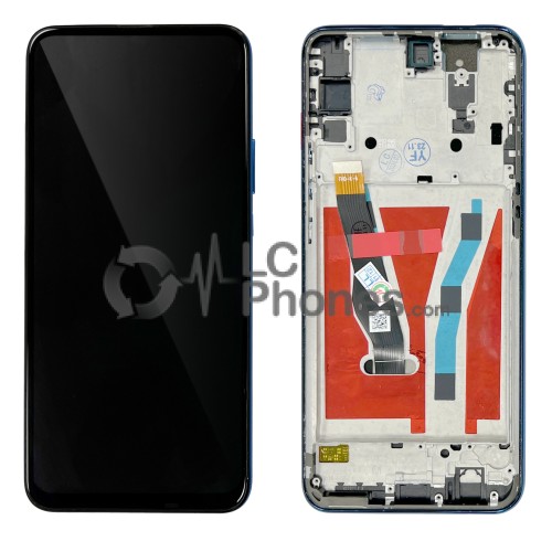 Huawei P Smart Z - Full Front LCD Digitizer with Frame Sapphire Blue ( Original Remaded )