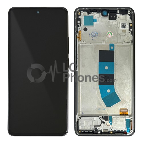 Xiaomi Redmi Note 13 4G 23129RAA4G, 23124RA7EO - Full Front LCD Digitizer with Frame Midnight Black < Service Pack >