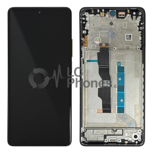 Xiaomi Redmi Note 13 5G 2312DRAABG, 2312DRAABI - Full Front LCD Digitizer with Frame Graphite Black < Service Pack >