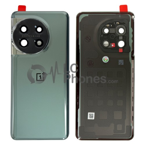 OnePlus 11 PHB110, CPH2449, CPH2447, CPH2451 - Battery Cover with Adhesive & Camera Lens Frosted Eternal Green