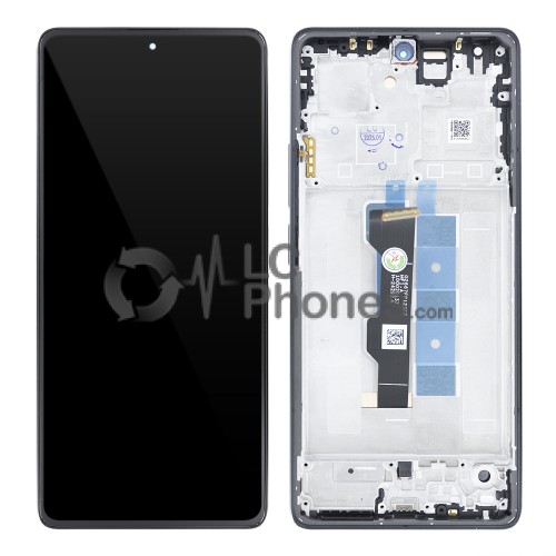 Xiaomi Redmi Note 13 Pro 4G 23117RA68G, 2312FPCA6G - Full Front LCD Digitizer with Frame Midnight Black < Service Pack >