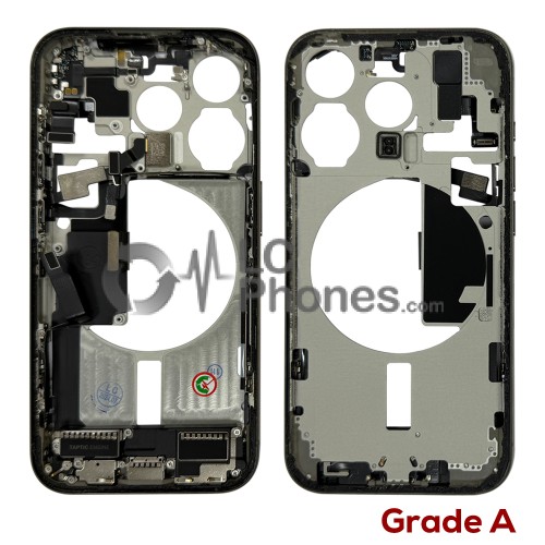 iPhone 15 Pro - Middle Housing Frame with Buttons Natural Titanium ( Original Used ) Grade A