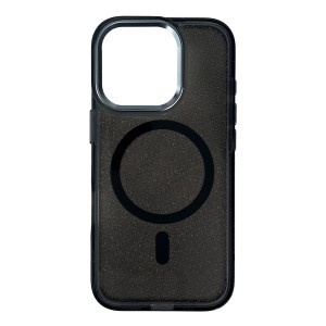 iPhone 16 Pro Max - Glitter TPU Gel Case Magsafe Compatible Black