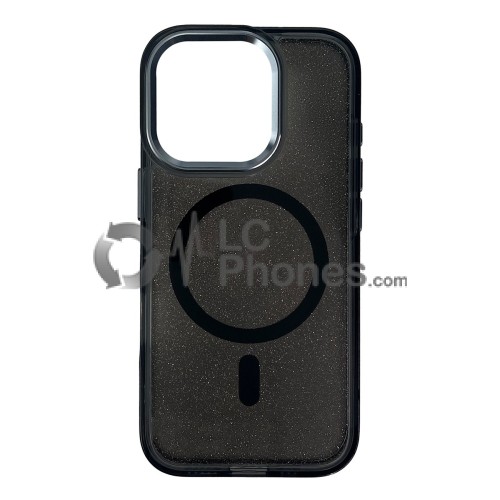 iPhone 16 Pro Max - Glitter TPU Gel Case Magsafe Compatible Black