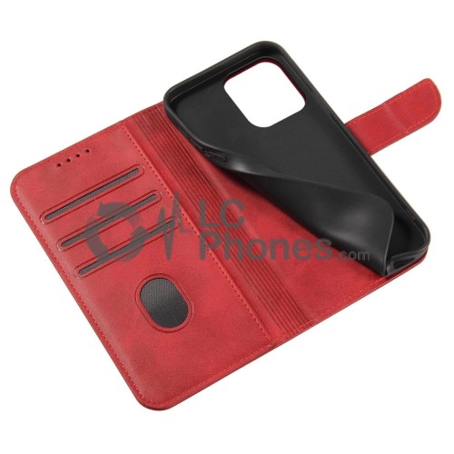 Samsung Galaxy S25+ 5G S936 - Magnet Elegant Flip Cover Case Red