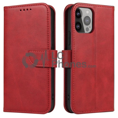 Samsung Galaxy S25+ 5G S936 - Magnet Elegant Flip Cover Case Red