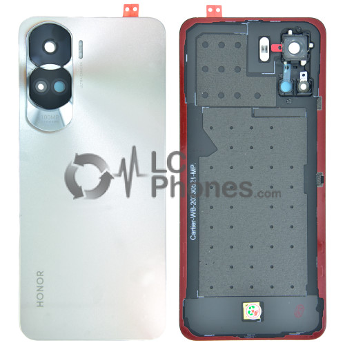 Huawei Honor 90 Lite CRT-NX1 - Battery Cover with Adhesive & Camera Lens Titanium Silver