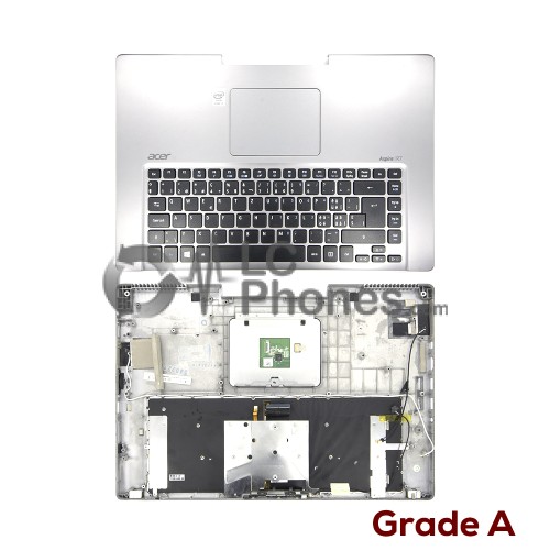 Acer Aspire R7-572 - Top Cover with Swiss German Keyboard CH Layout & Trackpad Grey ( Used ) Grade A