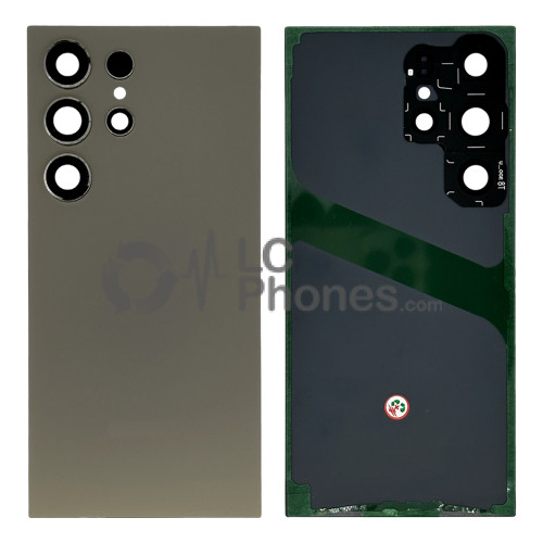 Samsung Galaxy S24 Ultra 5G S928 - Battery Cover with Camera Lens and Adhesive Titanium Grey