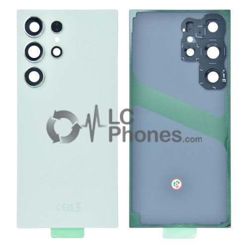 Samsung Galaxy S24 Ultra 5G S928 - Battery Cover with Camera Lens and Adhesive Titanium Green