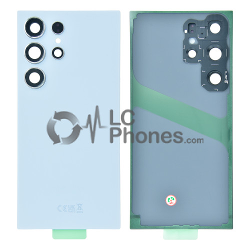 Samsung Galaxy S24 Ultra 5G S928 - Battery Cover with Camera Lens and Adhesive Titanium Blue