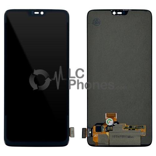 OnePlus 6 - Full Front LCD Digitizer Black ( Original Remaded )