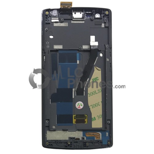 OnePlus One - Full Front LCD Digitizer With Frame Black