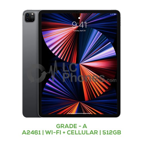 iPad Pro 12.9 5th Gen (2021) A2461 Wi-Fi + Cellular 512GB Grade A
