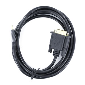 Type-C to VGA Male Cable Black 1,8M