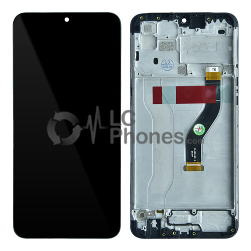 Samsung Galaxy A10s A107 - Full Front LCD Digitizer with Frame Black ( Original Remaded )