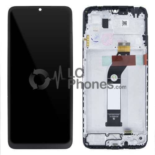 Xiaomi Redmi 13C 4G 23100RN82L, 23106RN0DA, 23108RN04Y / Redmi 13C 5G 23124RN87G, 23124RN87I, 23124RN87C / Poco C65 2310FPCA4G - Full Front LCD Digitizer with Frame Black ( Original Remaded )