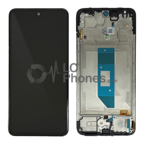 Xiaomi Redmi Note 14 4G 2411RN76G - Full Front LCD Digitizer with Frame Black < Service Pack >