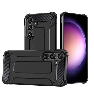 Samsung Galaxy A16 A165 / A16 5G A166 - Hybrid Armor Tough Rugged Cover Case Black