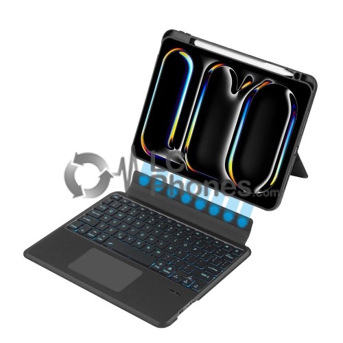 iPad Pro 11 5th Gen (2024) A2836, A2837, A3006 - Tech-Protect SCMag Case with Pencil Holder & Keyboard QWERTY Layout Black