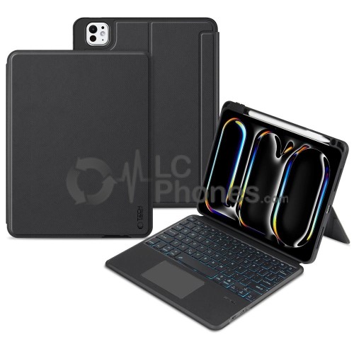 iPad Pro 11 5th Gen (2024) A2836, A2837, A3006 - Tech-Protect SCMag Case with Pencil Holder & Keyboard QWERTY Layout Black