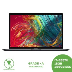 Macbook Pro Retina 13 inch A2159 2019 with Touch Bar - Core i7-8557U CPU 1.70GHz 16GB 256GB SSD / PT Layout / Grade A