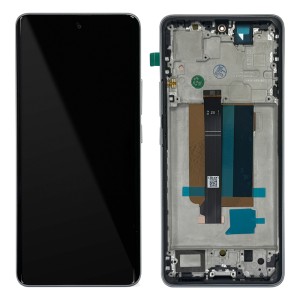 Xiaomi Redmi Note 13 Pro+ 23090RA98C, 23090RA98G, 23090RA98I - Full Front LCD Digitizer with Frame White 