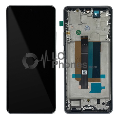 Xiaomi Redmi Note 13 Pro+ 23090RA98C, 23090RA98G, 23090RA98I - Full Front LCD Digitizer with Frame White < Service Pack >
