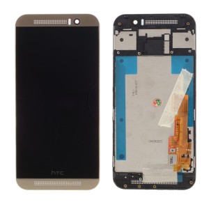HTC One M9 - Full Front LCD Digitizer With Frame Gold