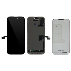 iPhone 16 Pro - Full Front OLED Display Digitizer Black with Proximity Sensor Flex Cable 