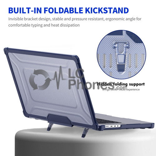 MacBook Pro Retina 14 inch A2442 with M1 Pro - Anti-Scratch Hard PC Laptop Cover Black with Keyboard Silicon Pad & Tempered Glass