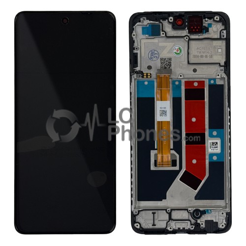 OPPO A79 5G CPH2553, CPH2557 - Full Front LCD Digitizer with Frame Mystery Black < Service Pack >