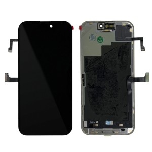 iPhone 15 Pro - Full Front OLED Display Digitizer Black with Proximity Sensor Flex Cable 