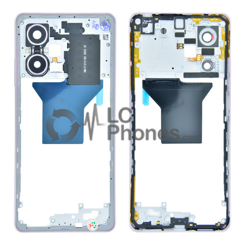 Xiaomi Redmi Note 12 Pro 5G 22101316C - Middle Frame with Camera Lens Stardust Purple