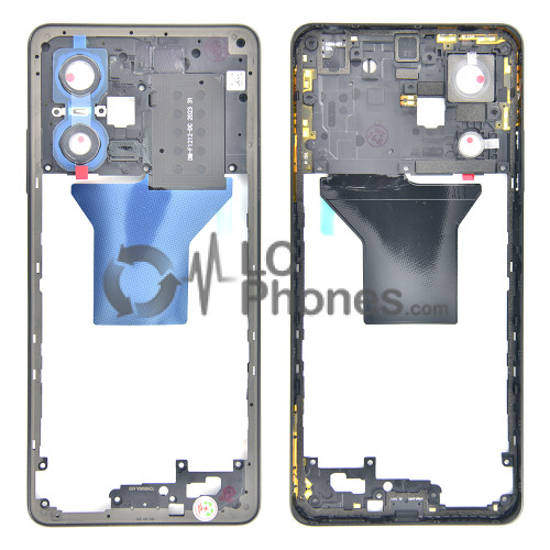 Xiaomi Redmi Note 12 Pro 5G 22101316C - Middle Frame with Camera Lens Onyx Black