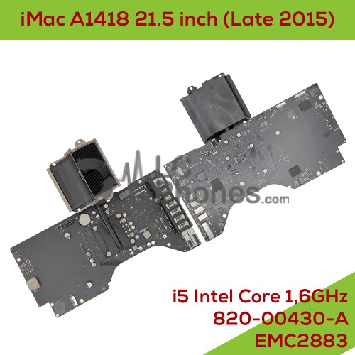 iMac A1418 21.5 inch (Late 2015) EMC2883 - Fully Functional Logic Board i5 Intel Core 1,6GHz Intel HD Graphics 10000/1536 MO 2,86GHz with Heat Sink 820-00430-A