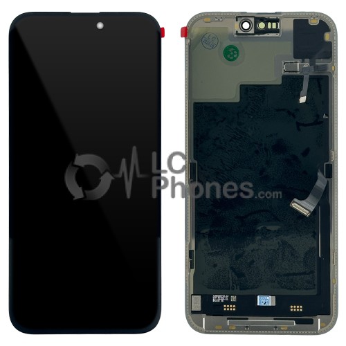 iPhone 15 Pro Max - Full Front OLED Display Digitizer Black with Proximity Sensor < Service Pack >